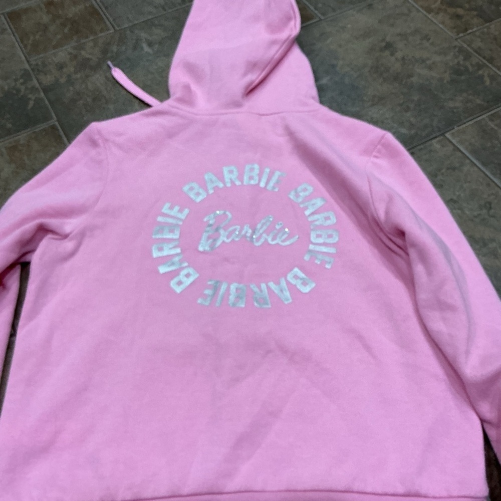 💰Make an offer, bundle and save💰 Barbie Light Pink Zip-Up Hoodie - Picture 3 of 4